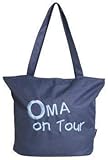 Fan-O-Menal Umhängetasche mit Einstickung dunkelblau- Oma on Tour - 08974 - Eikaufstasche Bag