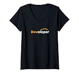 Damen AWS Microservices Morden Cloud Entwickler T-Shirt mit V