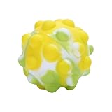 Dzhzuj Push Bubble Bouncing Ball 3D, Anti-Pressure Push Bubbles Fidget Popper Bouncing Ball,Decompression Sensory Toy for Stress Relief (C)