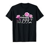 Vintage 1992 Shirt Pink Rose 30. Geburtstag Muttertag Shirt T-S