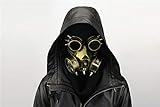 Ulalaza Steampunk-Gasmaske / Schutzbrille, Verkleidung, Retro, Gothic, Punk, Zombie, Soldaten, Totenkopf, Maske für Halloween, Cosplay, Requisiten, gold, Einheitsgröß