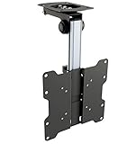 RICOO Fernseher TV Decken-Halterung Schwenkbar Klappbar (D0122) Universal Dachschräge Fernsehhalterung für 13-33 Zoll (bis 20-Kg, Max-VESA 200x200) LCD OLED Curved Flach B