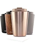 MAMEIDO Thermobecher 220ml Rosé Quartz - Kaffeebecher aus Edelstahl doppelwandig isoliert, auslaufsicher - Coffee to go Becher für Kaffee & T