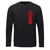 VIMAVERTRIEB® Sweatshirt Bayern - Streifen Block - Druck:rot - Shirt Pullover Pulli Fußball Fanartikel Fanshop - Größe:M schw