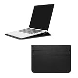 Arisase 14,2 Zoll Sleeve Case Cover Kompatibel für MacBook Pro 14 2021 veröffentlicht Dünn PU Leder Laptop Schutzhülle mit Standfunktion (Schwarz)