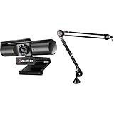 AverMedia Live Streamer CAM 513, Ultra Wide Angle 4K Webcam with Cover, Built-in Microphone & Røde PSA1 Gelenk