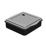 Menübox take away Verpackung - Essensbehälter to go Lunchbox nachhaltige Mehrweg Dose 2,l spülmaschinengeeignet (schlichtes schwarz)