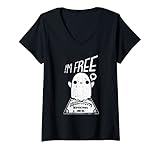Damen Ouija Board Lazy Halloween Kostüm Lustig Geist Geist Wiccan T-Shirt mit V