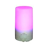 Zen-Essentials Ultraschall-Luftbefeuchter für ätherisches Öl, mit einstellbarem Nebel-Modus, wasserlos, automatische Abschaltung, 7 Farbwechsel, für Zuhause und Büro, 125 ml Kap