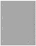DURABLE Hunke & Jochheim Register, PP, A - Z, grau, A4 volldeckend, 215/230 x 297 mm, 20 B