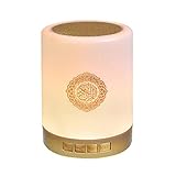 DASNTERED Bluetooth Lautsprecher Koran Lautsprecher, Fernbedienung Wireless Quran Touch LED Lampe Einstellbar Bluetooth Lautsprecher Geschenk USB FM Radio Wireless Quran B