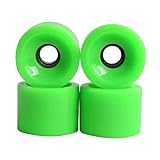 chiwanji 4 Stücke/Set Skateboard Rollen Räder 78A 70mm x 51mm Skateboard-Rad Longboard Cruising - Gras-Grü