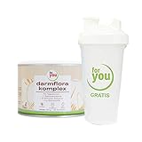 for you darmflora komplex + Shaker | Darmflora Komplex mit 11 Bakterienstämmen, 22 Milliarden Keimen pro Portion & 2 Arten von Ballaststoffen: resistentes Dextrin aus Mais & Ak