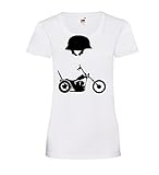 Chopper und Helm Frauen Lady-Fit T-Shirt Weiß XS - shirt84