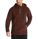 Zytyeu Pullovers Herren Winter Warm Bequem Lässig Mode Doppelseitig Polar Fleece Herren Lange Ärmel Große Größe Lose Outdoor Sports Reine Farbe Herren H