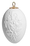Osterei mit Relief, Veilchen, Weiß, B