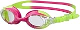 arena Kinder Unisex Training Freizeit Schwimmbrille X Lite Kids (UV-Schutz, Anti-Fog, Harte Gläser), mehrfarbig (Green Pink-Clear), One S