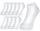 Generic Bambus Socken Das Set Enthält 10 Paare - Hergestellt aus Hochwertigsten Bambusfasern Socken - Weich Sneaker Socken Damen und Herren (Weiß, 38-40)