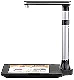 Dokumentscanner 12 Megapixel-Dokument-Kameras-Scanner, ED-Tischlampe tragbare Visitenkarten-Scanner Visitenkarten-Anmerkung Foto Foto-Magazin-Buch schw