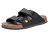 Birkenstock 89420-44-normales Fußsbett ESD Berufsschuh Arizona Antistatik Birko-Flor Gr. 44-normales Fußbett, Schwarz (Schwarz), EU