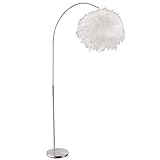 Steh Lampe Wohn Zimmer Beistell Beleuchtung Feder Kugel Bogen Stand Leuchte Globo 15057S