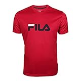 FILA Herren T-Shirt Logo Oberbekleidung, rot, S