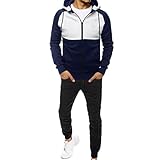 Sportanzug Herren Trainingsanzug Jogginganzug Jogginghose Trainingsjacke Hausanzug für Männer Outdoor Jogger Training Sweat Suit Set Herren Laufanzug Freizeitanzug Sportsw