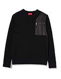 HUGO Herren Spatchono 10231797 01 Pullover, Black1, M