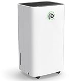 Luftentfeuchter 12L/T, 2 Betriebsmodi Touch-Display und Dreh-Knopf ca. 72m³ (~24 m²) , Entfeuchtung Trocknen und Timer-Funktion mit Ab