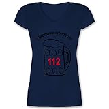 Feuerwehr Geschenk - Löschwasserbehälter - XL - Dunkelblau - Motto - XO1525 - Damen T-Shirt mit V