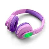 Philips Kopfhörer Kinder TAK4206PK/00 Kinderkopfhörer, Kontrollierbare Lautstärke, Over-Ear Kopfhörer für Kinder, 28 Stunden Wiedergabezeit, Kinderfreundliches Design, Pink mit Lichtern, One S