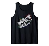 Südafrika Food Südafrikanische Flagge Landkarte Nostalgie Tank Top