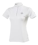 Equi-Theme/Equit'm 987012136 Couronne Polo-Shirt, kurzärmlig, weiß/silberfarbene Kontraste, Einheitsgröß