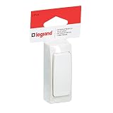 Legrand LEG97341 Wechselschalter, schmal, zur Oberflächenmontage, 2.300 W bei 230 V, Weiß