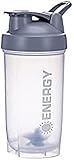 Einzigartiger Stil des Trinkglass 500ml Sports Shake Becher Fitness Cup Milkshake Becher Rührenkugel Protein Pulver Große Kapazität Tragbare Wassertasse mit Maßstab Tragbare Tasse für H