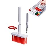 Tastatur Bürste, Tastatur Reiniger Pinsel,Keyboard Cleaner Brush für Tastaturreiniger Bluetooth Kopfhörer Staubreinigungsbürste (Rot)