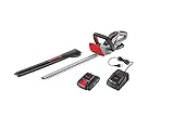 AL-KO (Set) Akku-Heckenschere HT 2050 Easy Flex (Li-Ion Akku 20 V, 51 cm Schwertlänge, 15 mm Schnittstärke, Laufzeit bis 45 Min, inkl. Akku, Ladegerät und Schutzköcher)