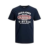 JACK & JONES Herren JJEDENIM Tee SS O-Neck NOOS T-Shirt, Navy Blazer, L