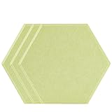 Akustikplatten Schallisolierung 3 Stück Akustikbehandlung Schallabsorbierende Platten für Heimmusikstudio Schallschutzwände-China,2-Hellgelb,0.9cm Mittlere Dichte,Großes Sechseck