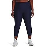 Under Armour Women's Standard HeatGear High Waisted Capri, Midnight Navy (410)/Navy, 1X
