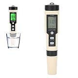 BOTEGRA PH Messgerät Digitaler Wassertester, PH/ORP/H2/TEMP Meter Wasserqualitätstester mit LCD Anzeige PPB/PPM & Wasserstoffgehaltsbestimmung für Härte Fluorid für Trinkw