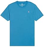 Psycho Bunny Men's Classic Crew Neck Tee (Atlantic Blue, X-Large)