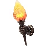 LED Fackel Wandlampe Flammen Lampe Retro Wandleuchte Außen Innen Wandbeleuchtung für Wohnzimmer Schlafzimmer Esszimmer Loft Landhaus Korridor Garten Terrasse Treppenhaus Flur Deko-Beleuchtung