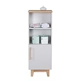 roba Standregal „Caro“, lichtgraues Regal aus Holz für Babyzimmer und Kinderzimmer mit Soft Close-Technik, Babymöbel, Kindermöb