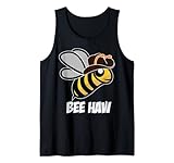 Lustiger Bee Haw Hummel-Grafik-Cowboyhut Tank Top