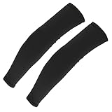 Shanrya Radfahren Armschutz, Exquisite Handwerkskunst UV-Schutz Arm Ärmel Einfaches Aussehen Multifunktions für Radfahren(Schwarz)