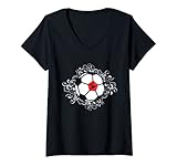 Damen Albanien-Fußball-Fans, Albanien-Trikot, Albanische Fußball-Liebhaber T-Shirt mit V