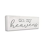 Stupell Industries Oh My Heavens Expression Southern Charm Typografie, entworfen von Daphne Polselli, Leinwandbild, 50 x 122 cm, Weiß