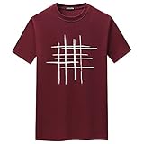 T-Shirt Herren Oversize Drucken Rundhals Tops Herren Moderner Hip Hop Style Shirt Herren Work Lässig Party All-Match Kurzarm Shirt Herren Komfortabel Mode T-Shirt H