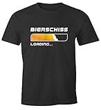 MoonWorks® Herren T-Shirt Bierschiss Loading. lustiges Trink Shirt Saufen Bier Party anthrazit L